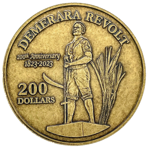 $200 commemorative coin to mark the 200th Anniversary of the Demerara Revolt.